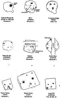 illustration of comparisons of house forms during the Formative period